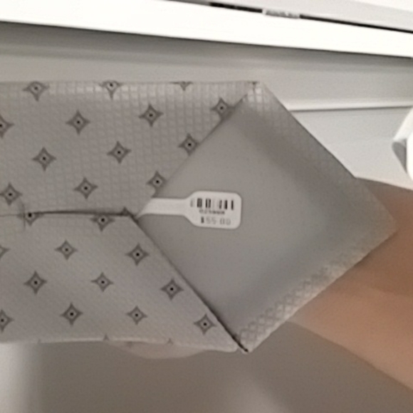 Fabio Fazio Silver with black 4 point star patterned Tie handmade 100% silk - Picture 3 of 6